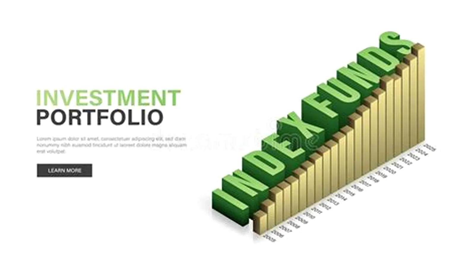 Investment portfolio growth illustration